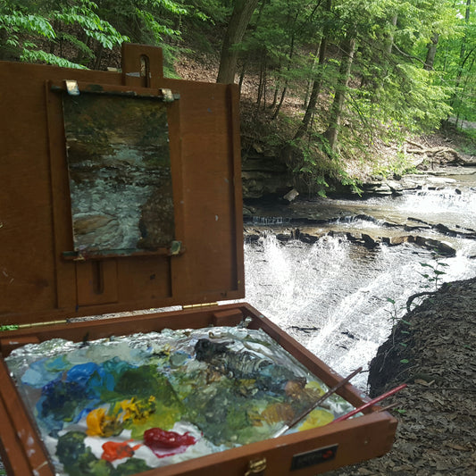 Bridal Veil Falls Plein Air Painting On-Site