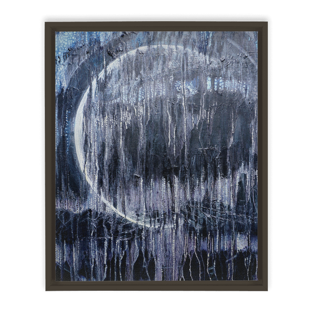 Lunar Waves Framed Canvas Wraps - Find the Beautiful