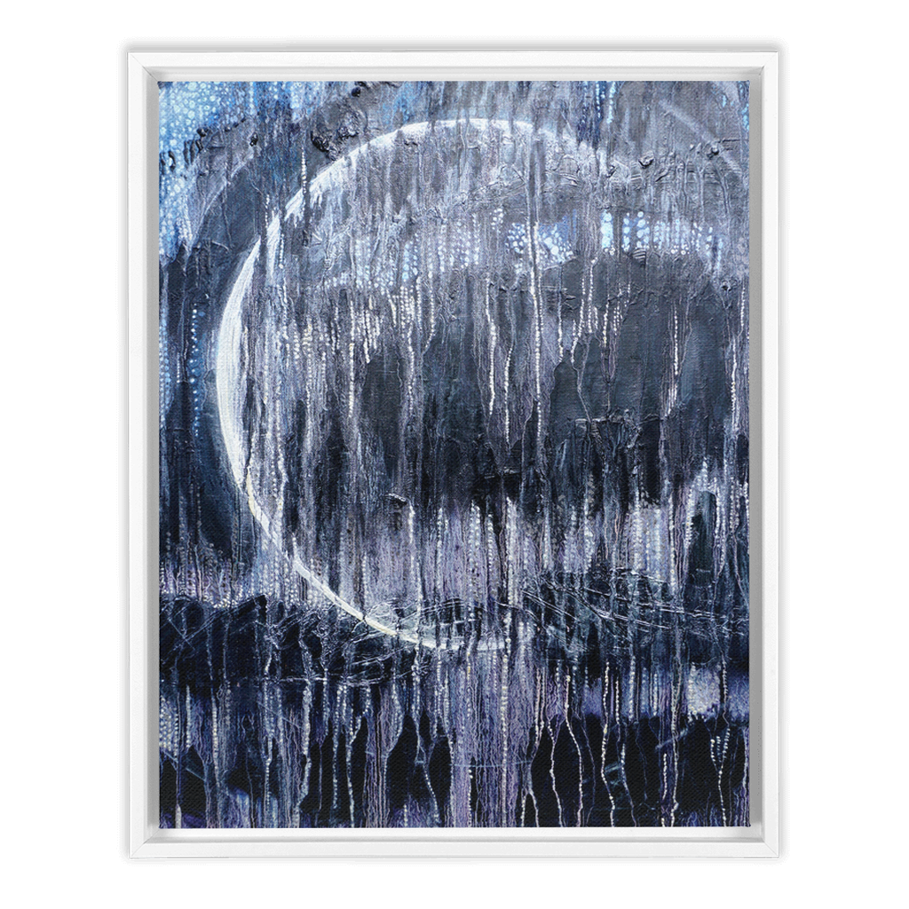 Lunar Waves Framed Canvas Wraps - Find the Beautiful