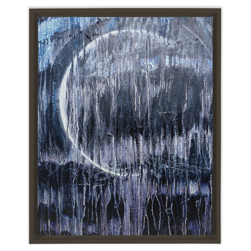 Lunar Waves Framed Canvas Wraps - Find the Beautiful