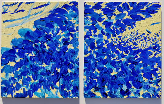 "Blue Whispers" Original Painting - Find the Beautiful