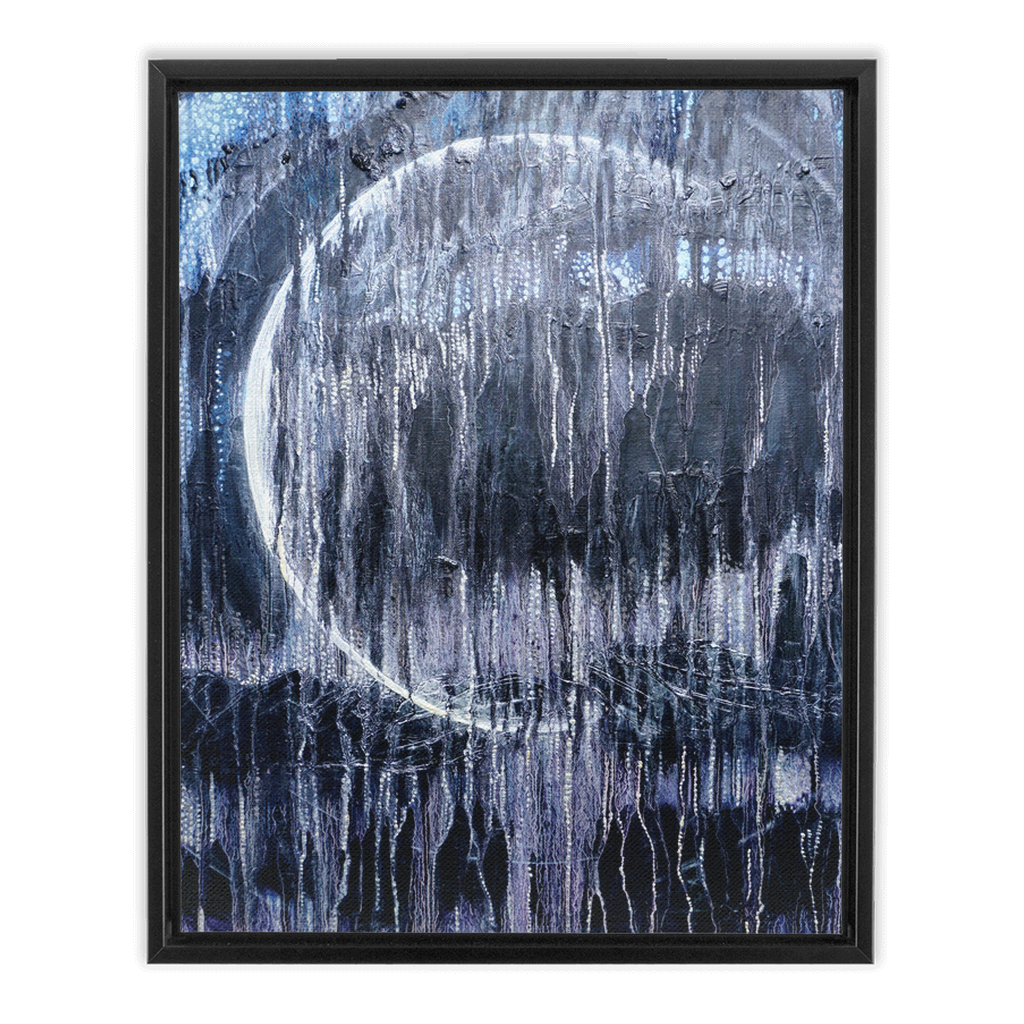 Lunar Waves Framed Canvas Wraps - Find the Beautiful