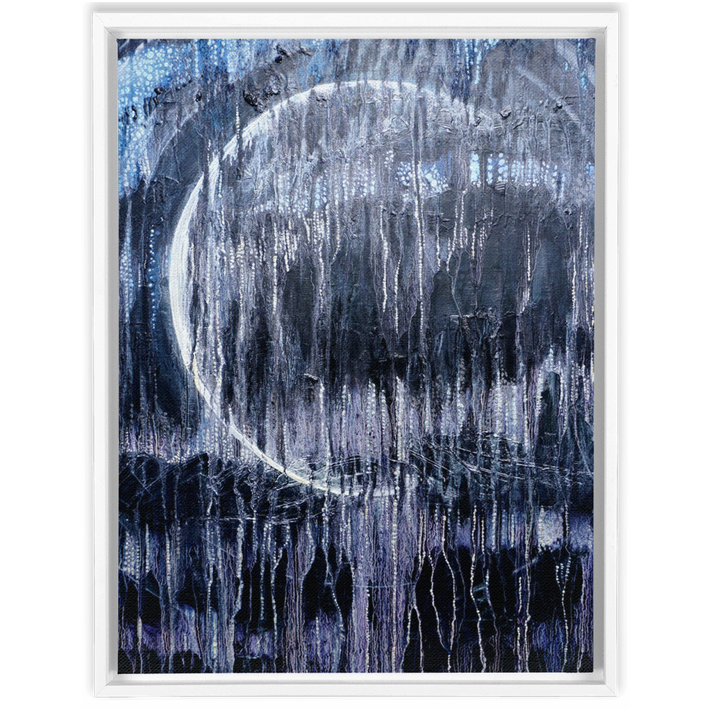 Lunar Waves Framed Canvas Wraps - Find the Beautiful