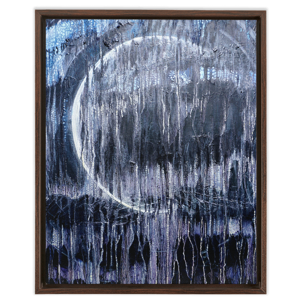 Lunar Waves Framed Canvas Wraps - Find the Beautiful