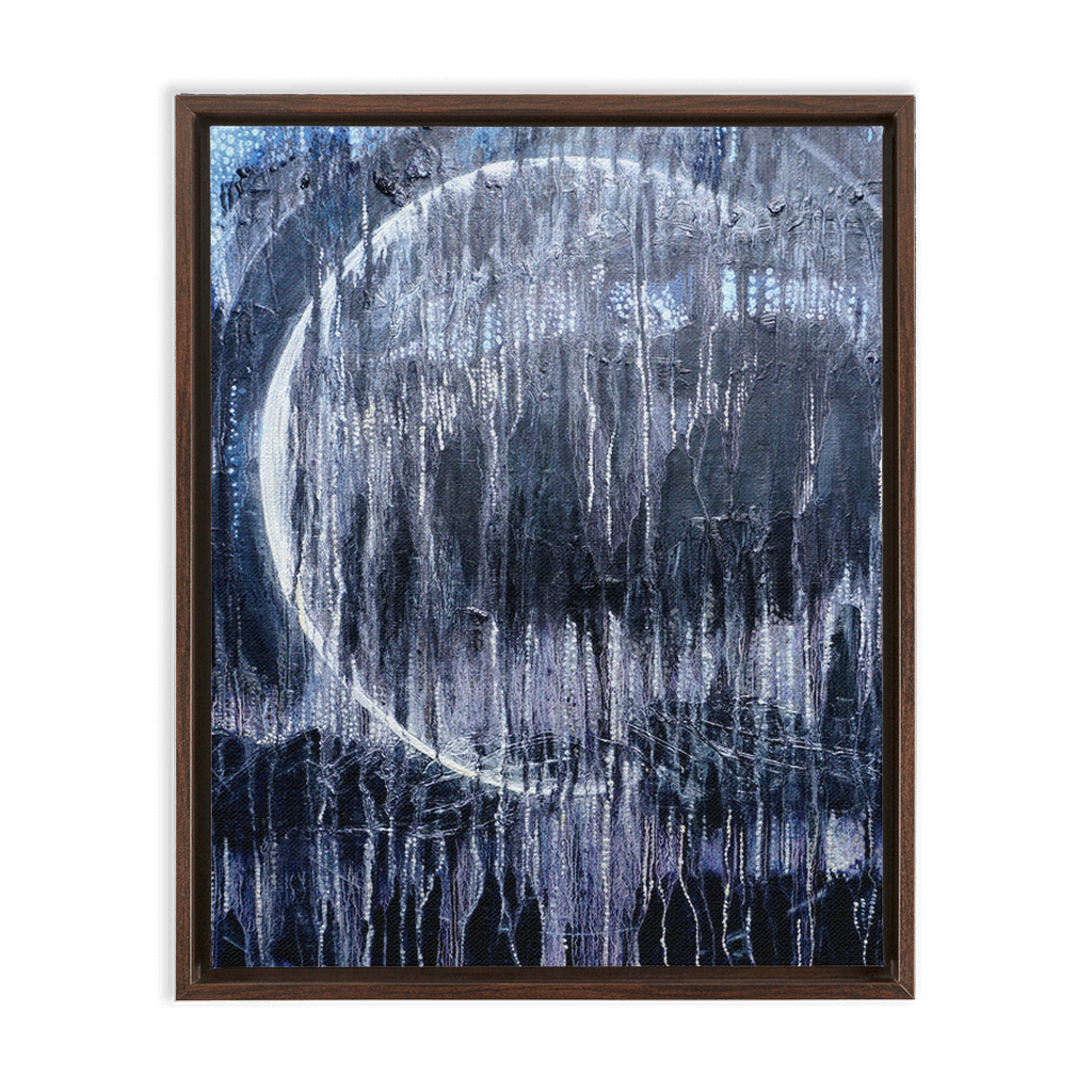 Lunar Waves Framed Canvas Wraps - Find the Beautiful
