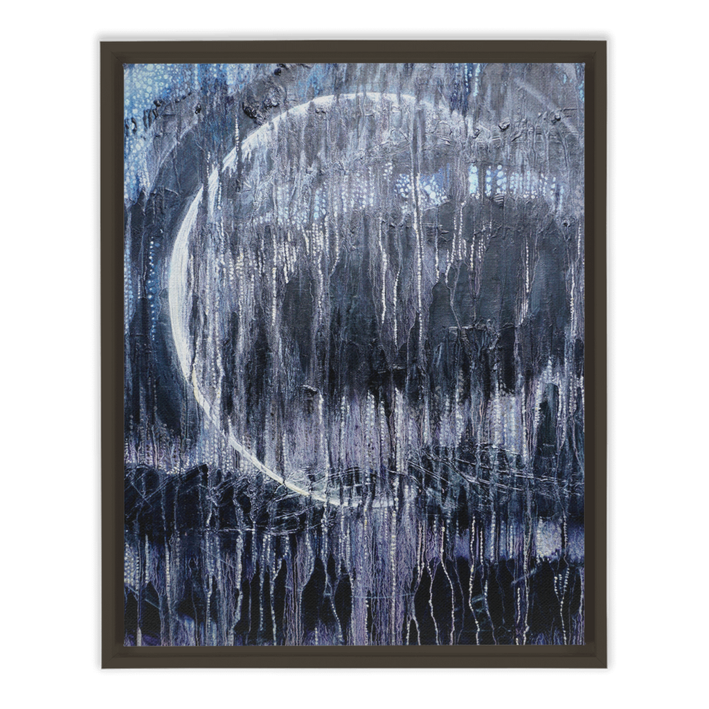 Lunar Waves Framed Canvas Wraps - Find the Beautiful